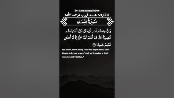 تلاوة نادرة من سورة النساء#الشيخ #محمد #ايوب #محمد_ايوب #الشعب_الصيني_ماله_حل #fyp#quran