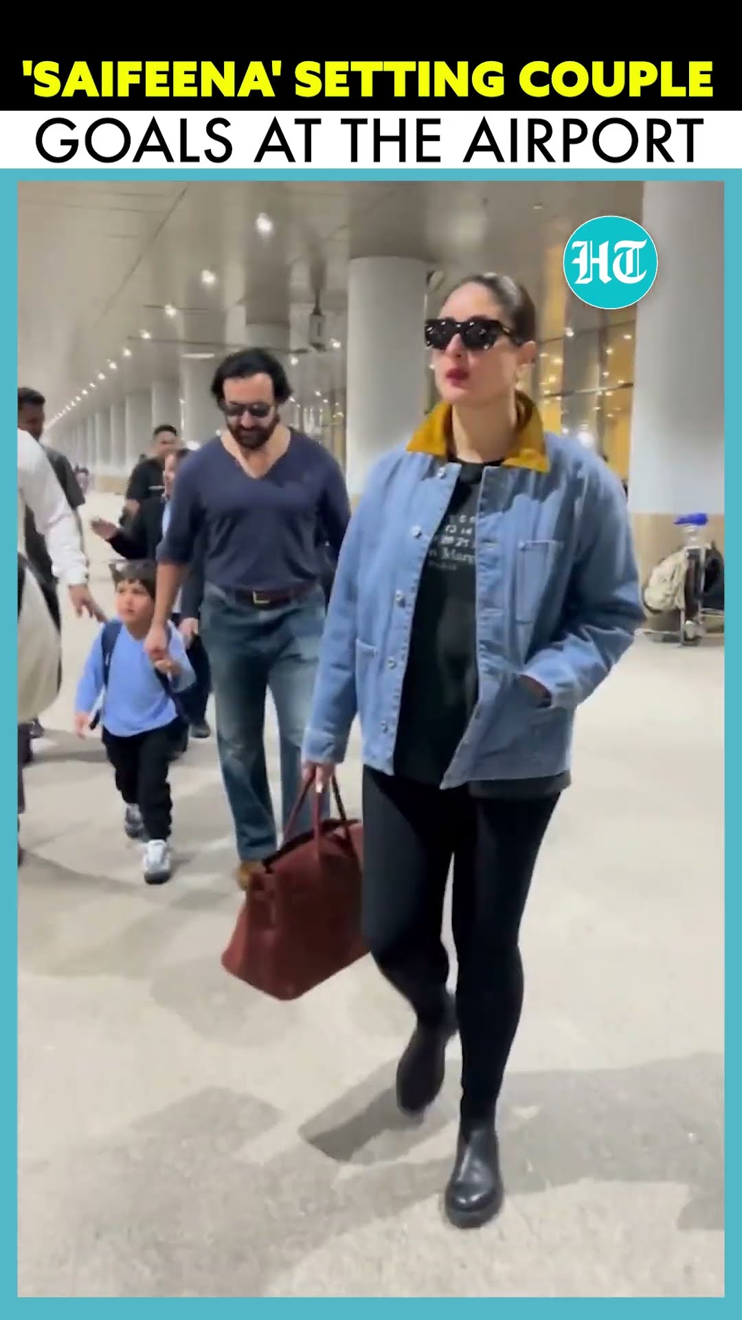 Kareena Kapoor \u0026 Saif Ali Khan's Stylish Airport Appearance: Watch