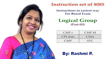 Logical Group instructions in 8085 Part-III || Lecture 08 ||CMP,CPI,CMA,CMC,STC instructions in 8085