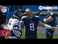 Madden 24 houston texans vs tennessee titans week 15 full simulation 2023 ps5 4k game play