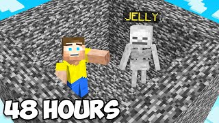 We Spent 48 Hours Inside A BEDROCK Prison! (Minecraft)