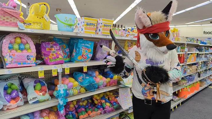 Easter Fursuiting 🦊 🐇 at CVS #cvs #fox  #easter #holiday  #pirate  #peeps