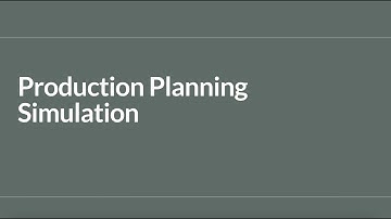 Production planning simulation demo