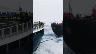 How Icebreaker Ships Break Through Frozen Seas ❄️🚢