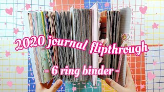 2020 Creative Journal Flipthrough | 365 Days of Journaling | 6 Ring Binder | Korean Stationery