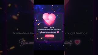 Romantic Heart Animation with HTML CSS JavaScript 💖 | Creative Coding #shorts #reels #crush