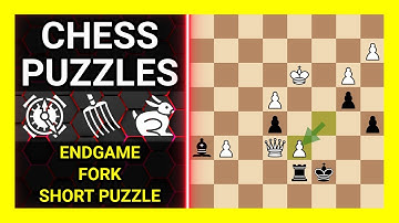 Chess Puzzles to Practice. Themes: Endgame, Fork, Short puzzle. Learn Chess