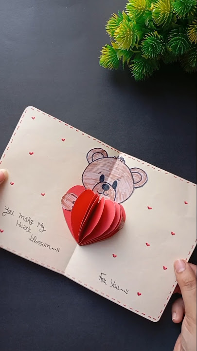 Cute Heart Gift Card ideas♥️🐻#shorts #diy #gift #craft #giftideas #shortvideo