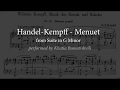 Handel-Kempff - Menuet from Suite in G Minor, HWV 439