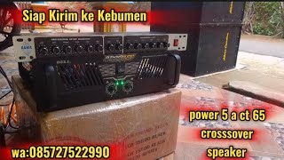 Power Rumahan Spek 5 Amper Ct 65 Balap Komplit Speaker Plus Crossover Full Rakitan