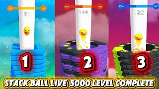 🙂 Stack Ball LIVE STREAM 🔴| 5000 LEVELS COMPLETE 💀 PART 00 #live