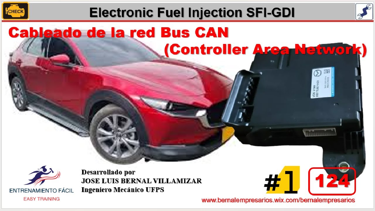 124-[Electronic Fuel Injection EFI] Cableado de la red Bus CAN (Controller Area Network) Mazda p1