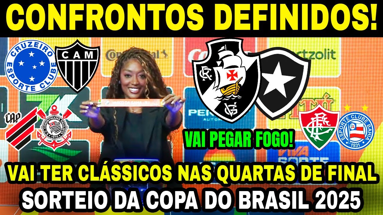 Quartas de final da Copa do Brasil têm clássicos de peso definidos pela CBF; confira os confrontos