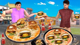Vada Pav Pizza Wala Famous Vada Pav Pizza Street Food Hindi Kahani Moral Stories Funny Comedy Video