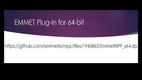Installing Emmet Plugin for Notepad++ 64-Bit