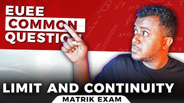 Ethiopian Grade 12 Math Unit 2 | Limit and Continuity | EUEE Common Questions | Dynamic Tutor