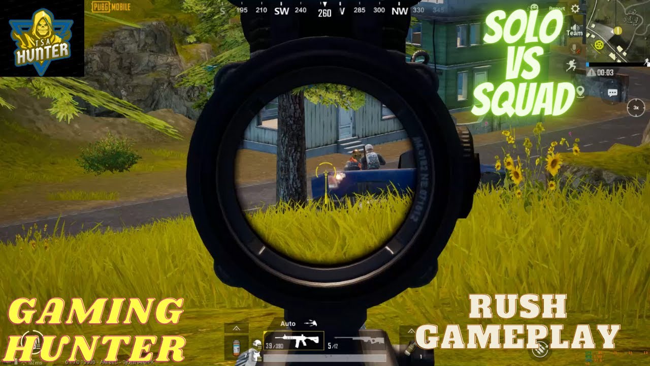 SOLO VS SQUAD | FULL RUSH GAMEPLAY | PUBG MOBILE | GAMING HUNTER - YouTube