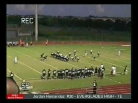 Jordan Hernandez #30 TE Everglades HS Senior Class...