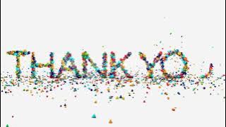 motion graphics thank you animation on white hu446 mul  WL