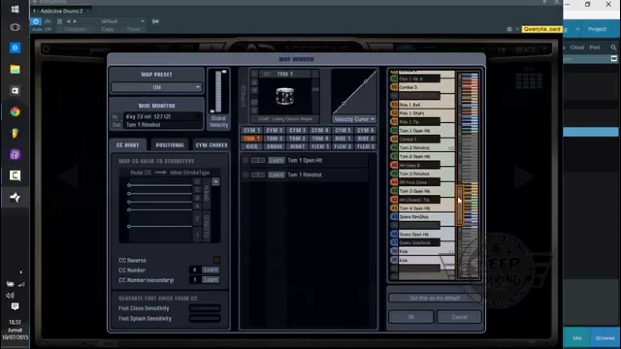 addictive drums midi mapping xo