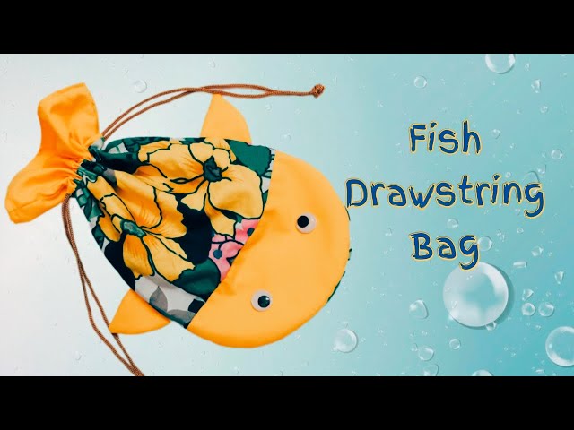 DIY FISH DRAWSTRING BAG – diy pouch and bag with sewingtimes