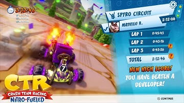 Crash Team Racing Nitro Fueled: Developer Time Trial - Spyro Circuit