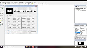 Review Project Aplikasi Restoran Sederhana Microsoft Visual Basic 6.0