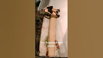 Los Angeles Finest Girls Peeing Into Planter 