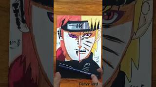 Naruto  vs pain  drawing watercolor draw   ???️?️ short  shorts  anime