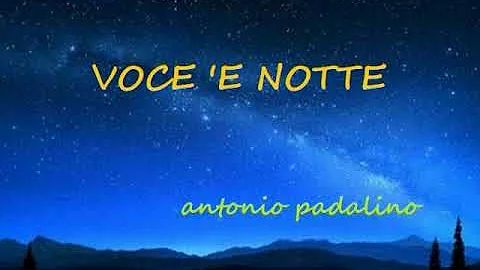 VOCE 'E NOTTE                  antonio padalino