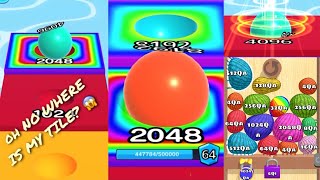 BALL RUN 2048 vs BLOB MERGE 2048 Satisfying Games iOS,Android Gameplay Walkthrough