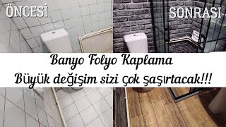 Banyo Yenileme Folyo Kaplama !!!  #banyofolyokaplama#işleminasılyapılır#vlog