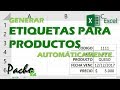 Microsoft Excel | Generar etiquetas automáticas para productos según cantidad deseada