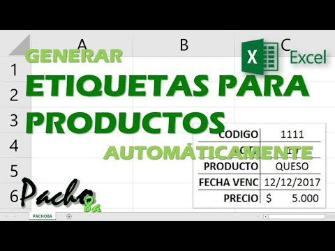 Como hacer etiquetas desde excel