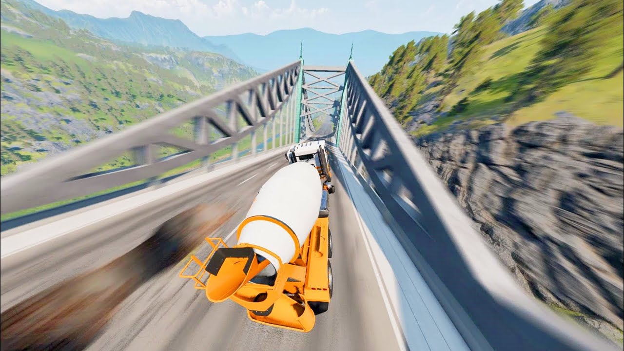 BeamNG Downhill Instant 600mph Blast! Who Crosses Finish & Stops? Multi-Car Insane Challenge!