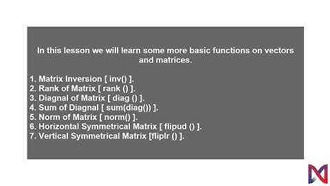 MATLAB | Lesson 05 | How to take Matrix Inverse in MATLAB? |How to find rank of Matrix in MATLAB?