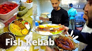 FISH KEBAB | Tandoori fish kebabs in Arab quarter | Arabic Seafood in Iran