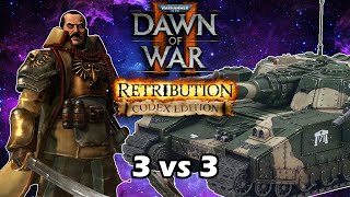 Dawn of War 2 Codex Mod: 3 vs 3 Imperial Guard and Chaos vs Imperial Guard, Necrons, Tyranids