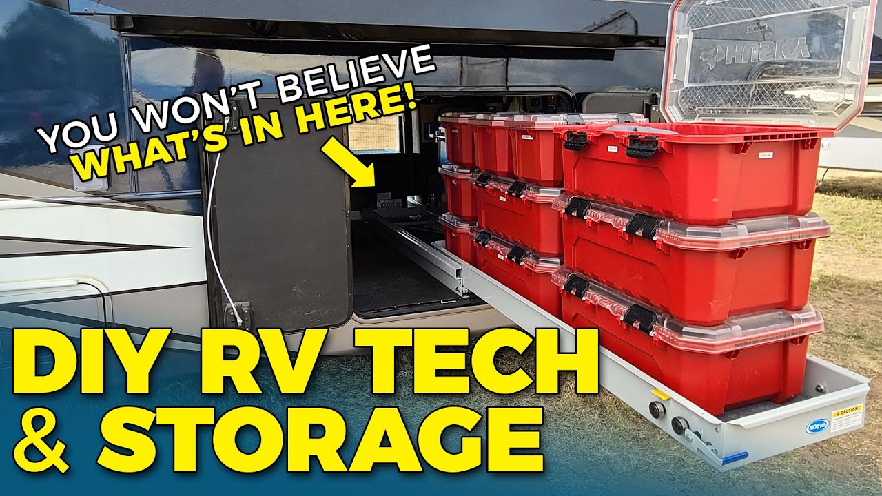 DIY RV Storage Hacks and Tips in a Custom New Horizons Fifth Wheel 