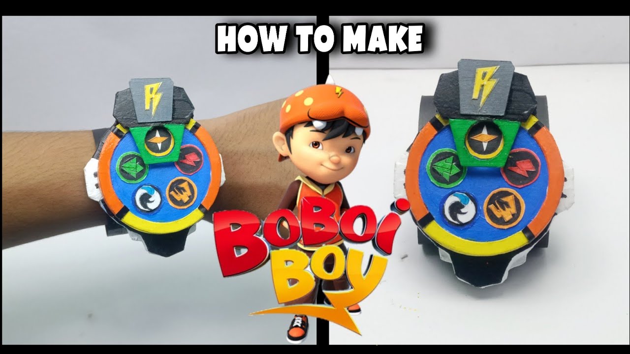 How to make Boboiboy Galaxy watch | boboiboy watch DIY | - YouTube