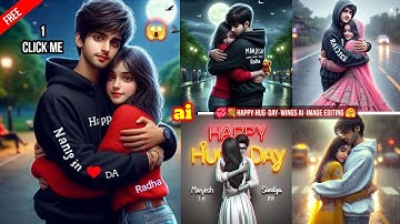 😱🤫how to Create 3D Ai Happy Hug Day couples name image । Bing image creator /ai image #viral #video