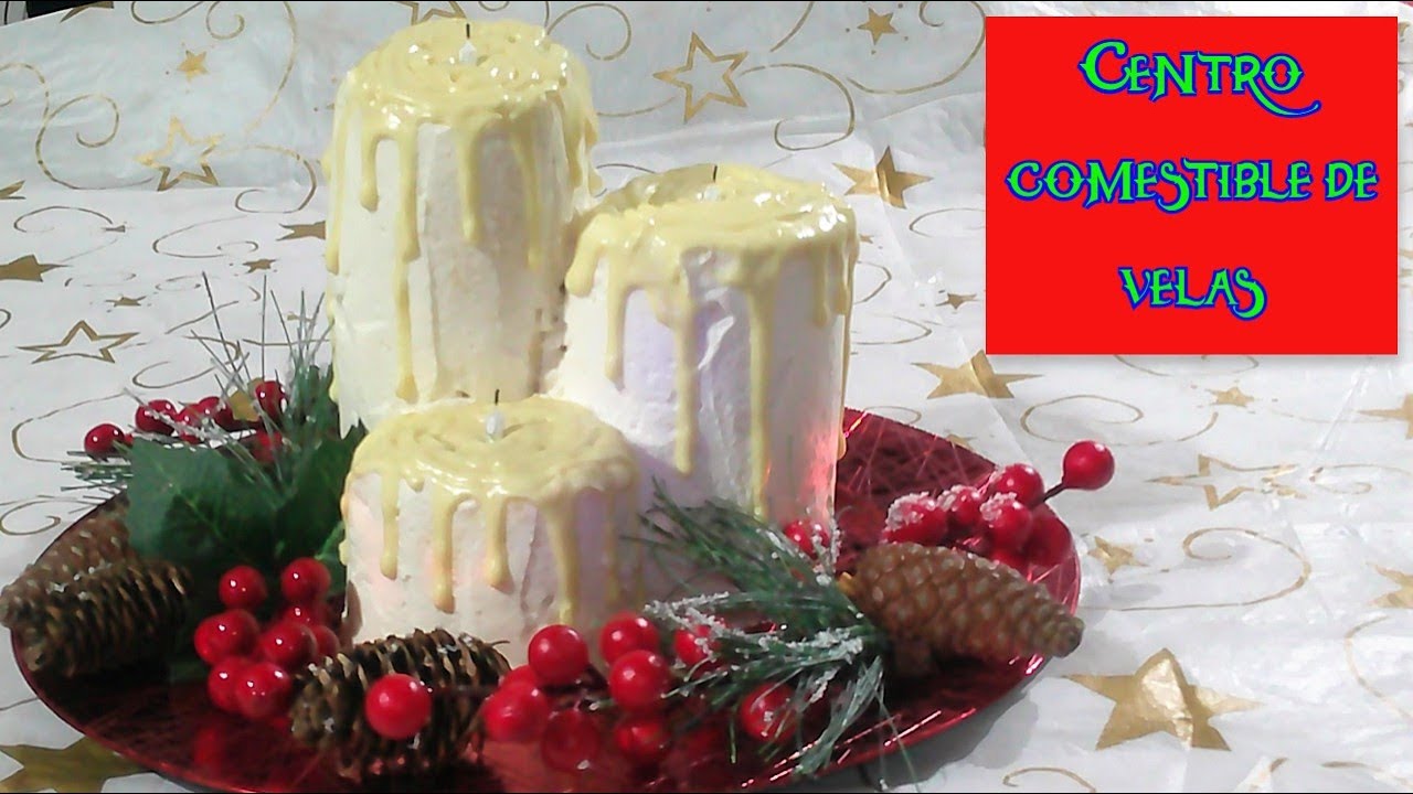 Centro comestible de velas 🕯🎄🕯