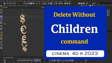 Delete Without Children command in Cinema 4D 2023  @MaxonVFX​