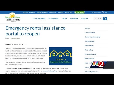 Volusia County emergency rental assistance portal to reopen