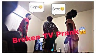 BREAKING MY LITTLE BROTHERS TV PRANK!! MUST WATCH😱😱//TonyVlogs