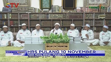 Pastikan Tak Ada Kendala Terkait Kepulangan, Habib Rizieq Pulang Pada 10 November - BIM 04/11