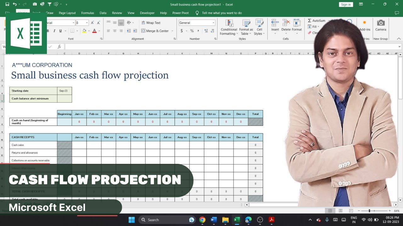 How to Create Cash Flow Projection Format in Excel? #excel - YouTube