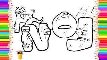 Alphabet Lore Coloring pages  How to color Alphabet Lore  drawing and COLORING PAGE