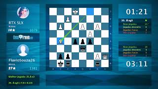 Análise do Jogo de Xadrez: RTX SLX - FlavioSouza26, 0-1 (Por ChessFriends.com)