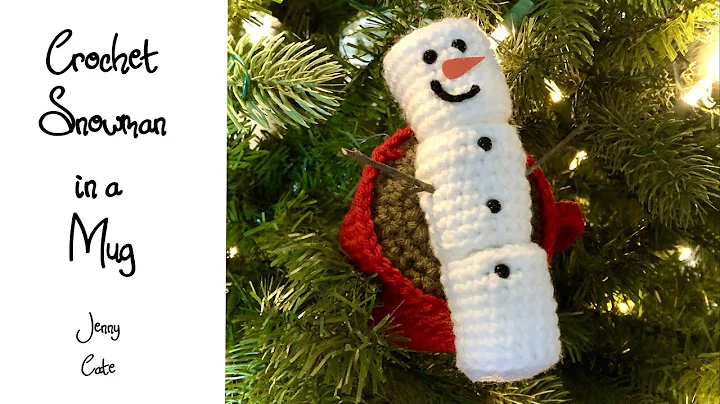 Adorable Crochet Snowman for Your Coffee Mug!